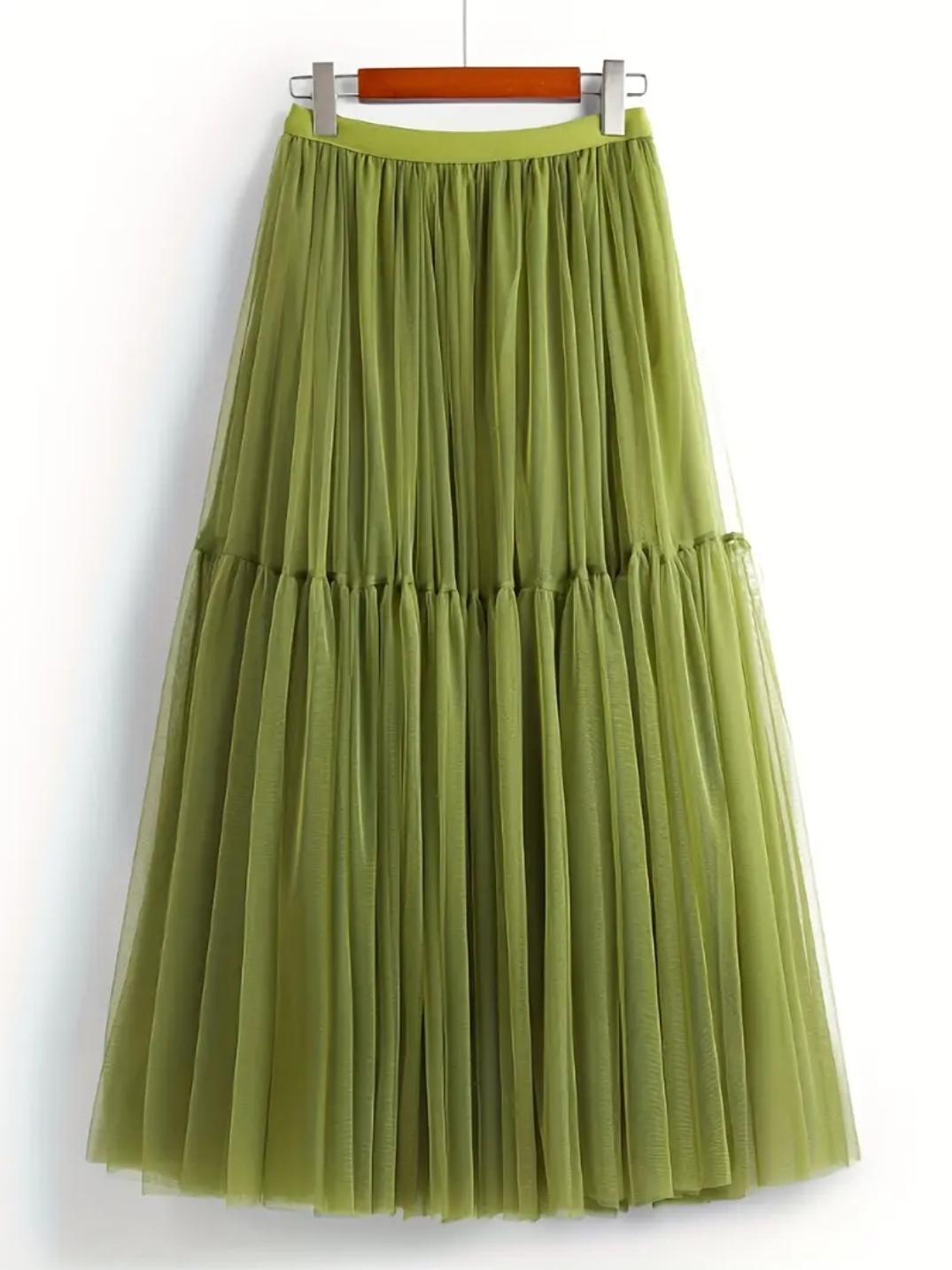 Tulle skirt in Green