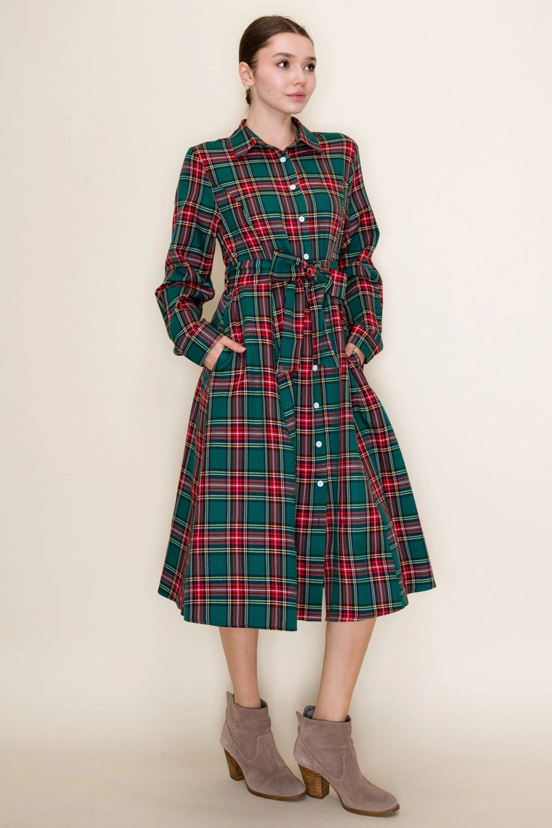 The Holiday Dress in green
