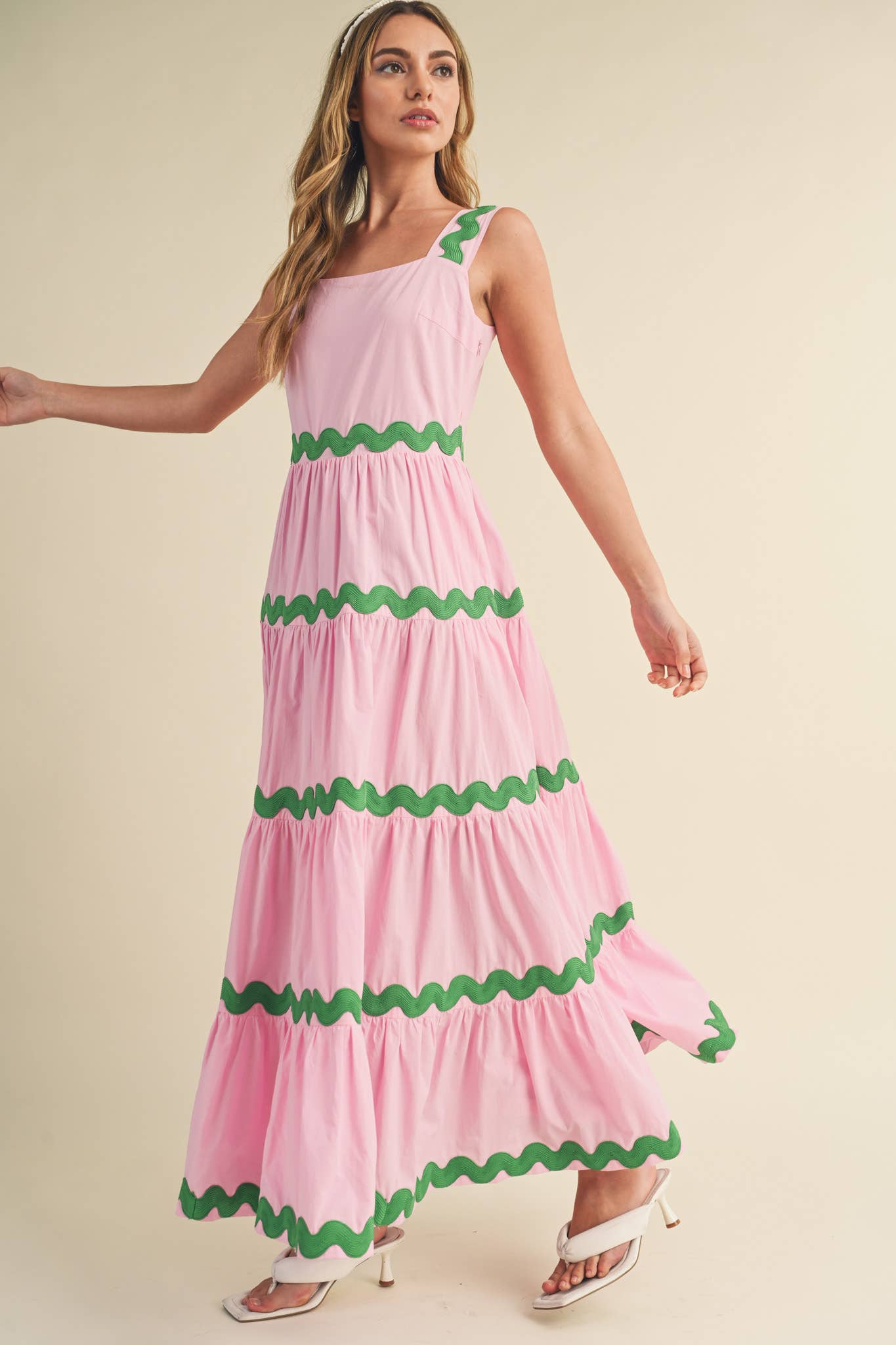 Watermelon RIC RAC Trim Dress