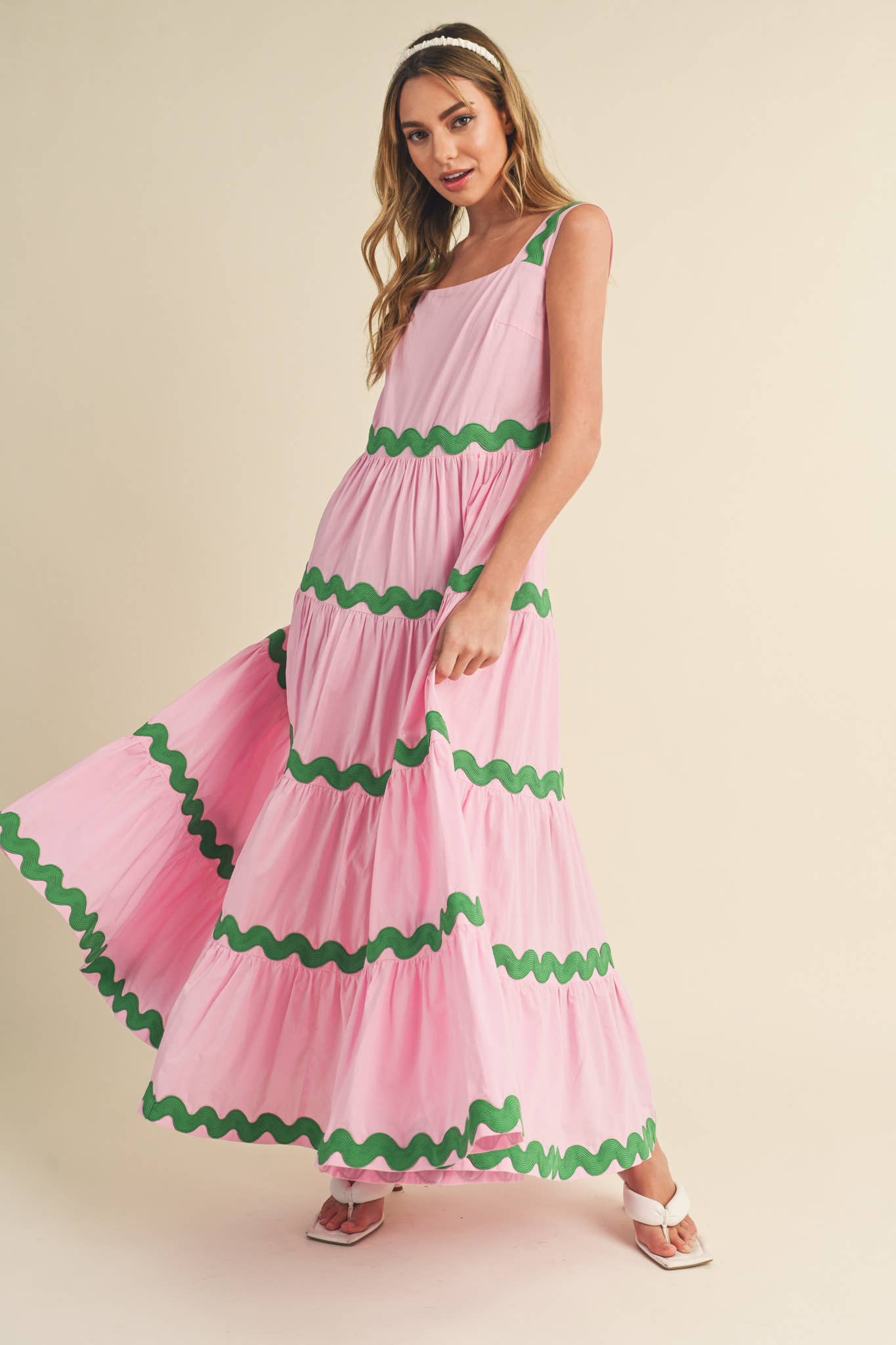 Watermelon RIC RAC Trim Dress