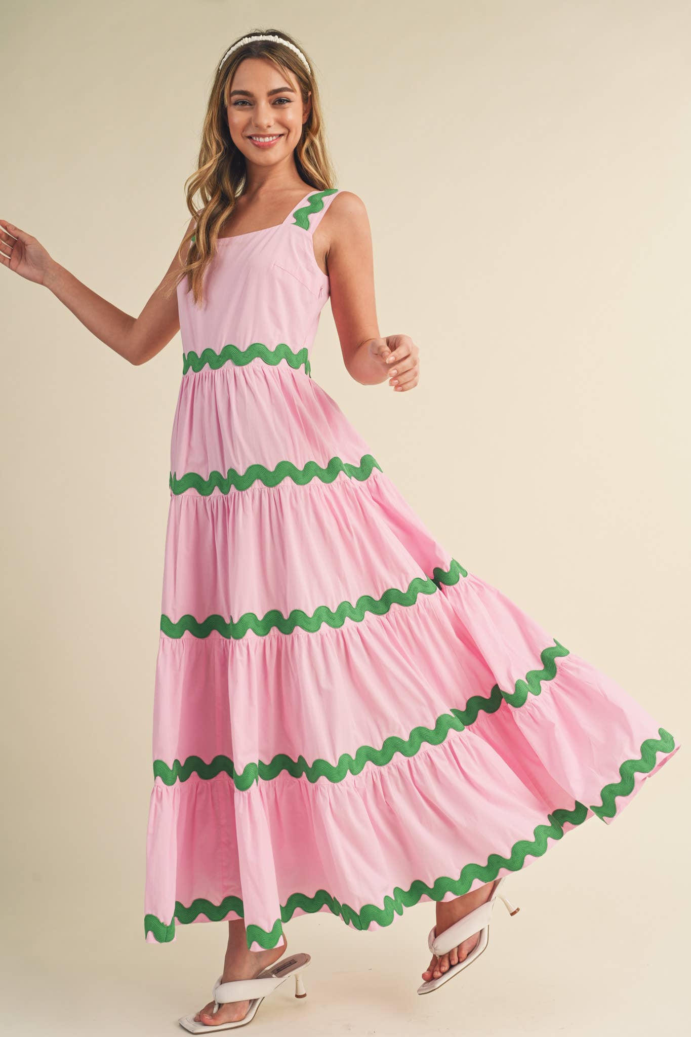 Watermelon RIC RAC Trim Dress