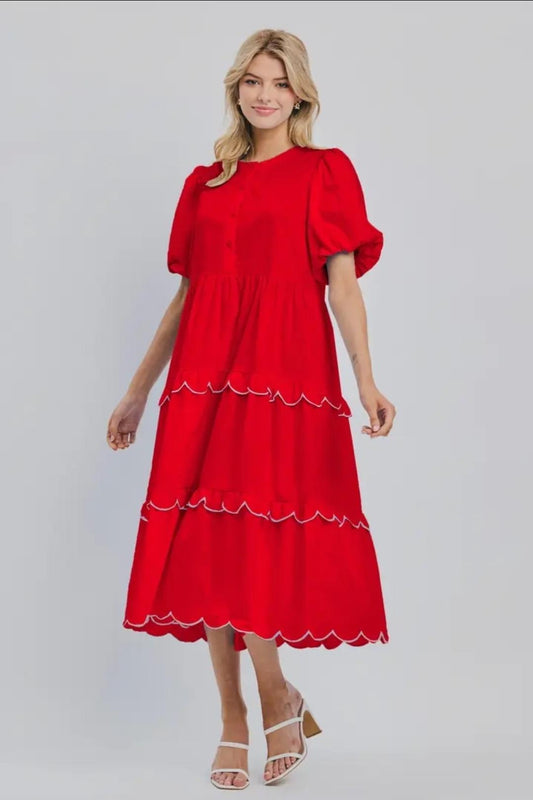 Firecracker Dress in Red